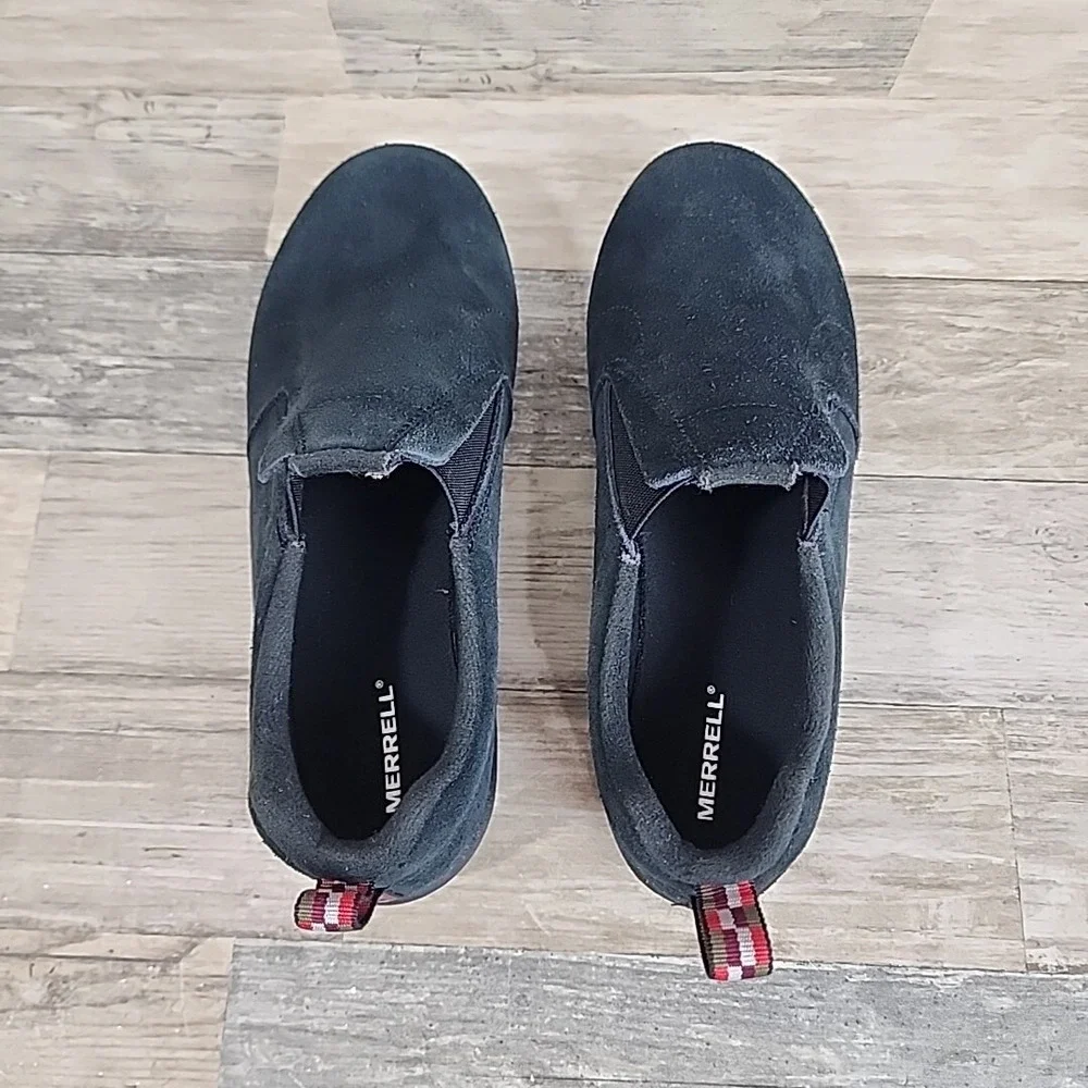 Merrell Kids Jungle Moc Slip On Shoes Sz 7 Black Hiking Trail Casual